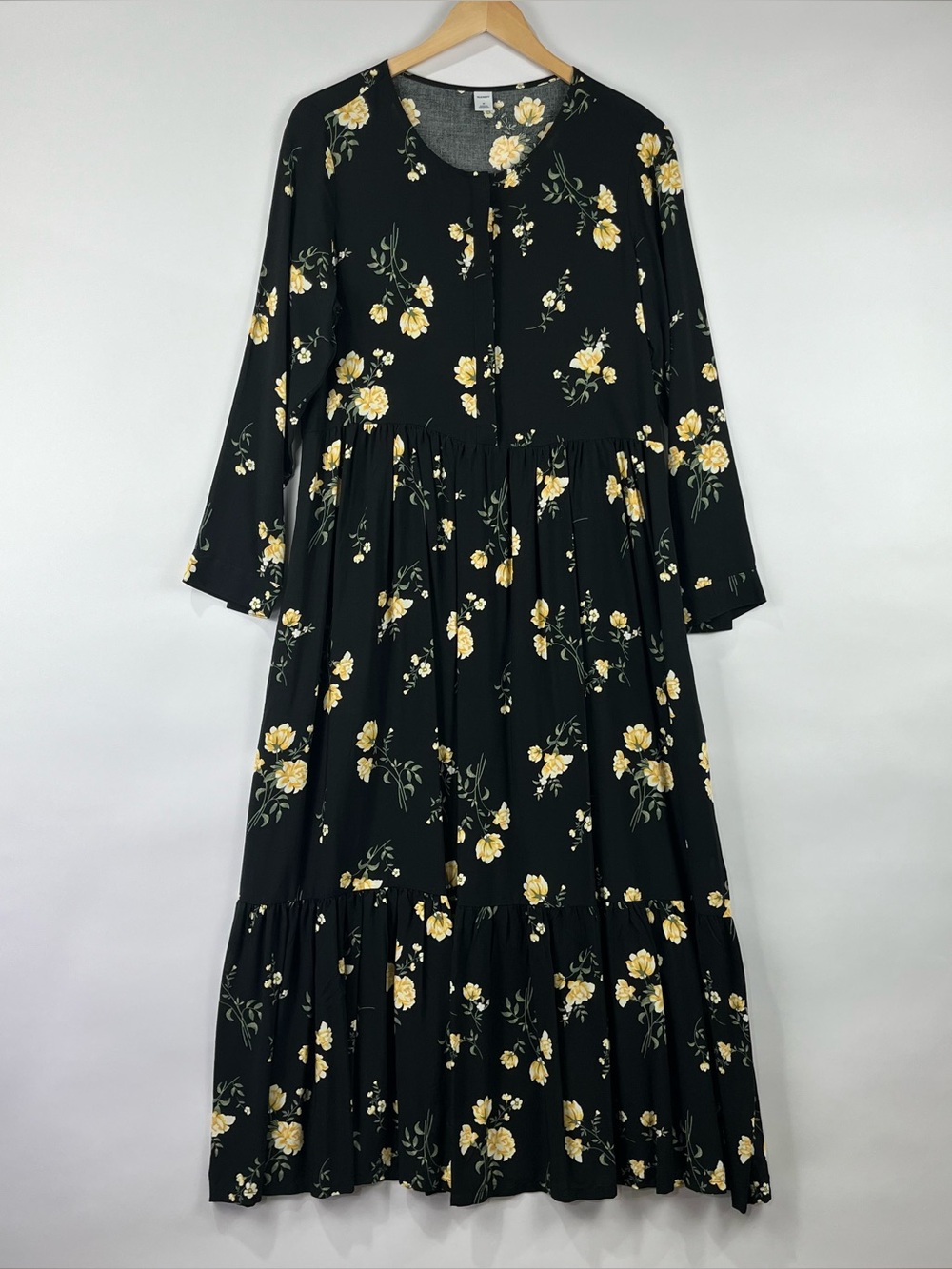 Old Navy M Floral Tiered Button Front Boho Dress NWOT